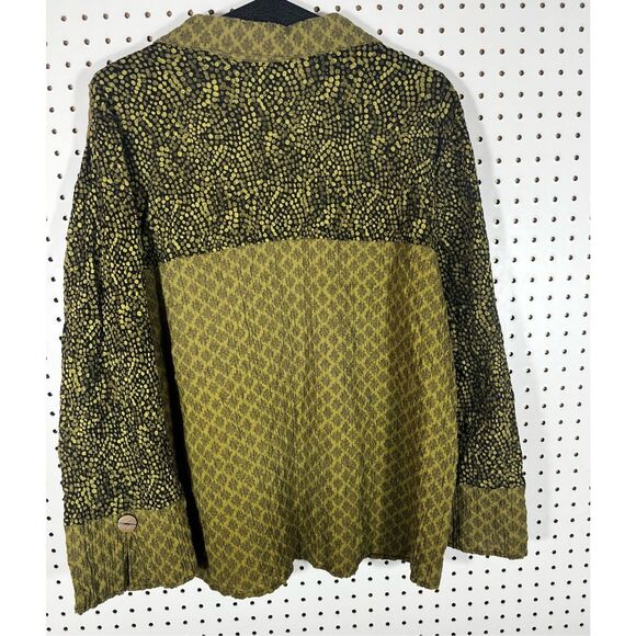 Habitat multi pattern button down blouse size L - Picture 2 of 4